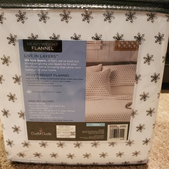Cuddl Duds Twin sheet set - Picture 2 of 4